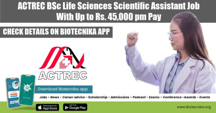 ACTREC Scientific Research Job