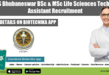 AIIMS Bhubaneswar BSc & MSc Life Sciences Technical Assistant Recruitment AIIMS Bhubaneswar Job Openings