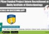Pfizer Funded Project Intern Recruitment at Amity Institute of Biotechnology Amity University Project Intern