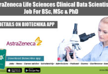 AstraZeneca Life Sciences Clinical Data Scientist Job For BSc, MSc & PhD AstraZeneca Life Sciences