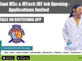 BITS Pilani Vacancy 2022