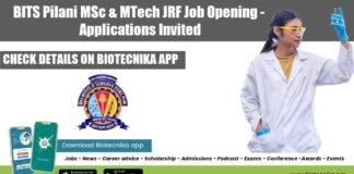BITS Pilani Vacancy 2022