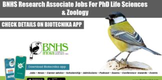 BNHS Research Associate Job