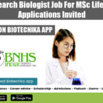 BNHS Research Biologist Job For MSc Life Sciences, Applications Invited BNHS Research Biologist Job