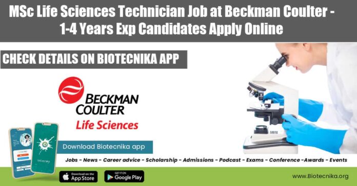 Beckman Coulter Job Opening