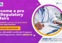 Biocon JSS AHER Certificate Program in Global Regulatory Affairs (Batch II) – Admissions Open Biocon JSS AHER Certificate Program in Global Regulatory Affairs (Batch II)