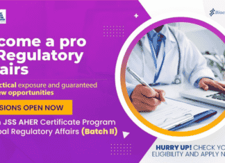 Biocon JSS AHER Certificate Program in Global Regulatory Affairs (Batch II)