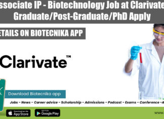 Biotechnology Job at Clarivate