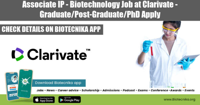 Biotechnology Job at Clarivate