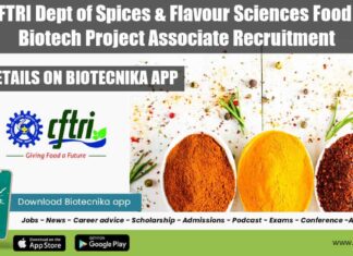CFTRI Biotech Project Job