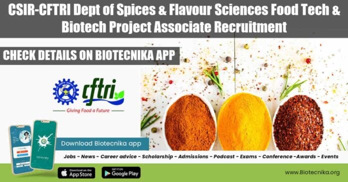 CFTRI Biotech Project Job