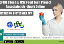 CFTRI Project Vacancy Announcement