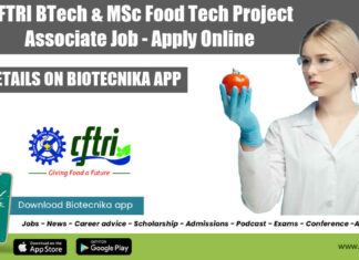 CFTRI Project Vacancy Announcement