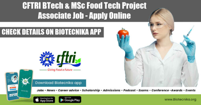 CFTRI Project Vacancy Announcement