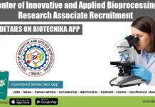 Center of Innovative and Applied Bioprocessing Research Associate Recruitment CIAB Fellowships 2022 For