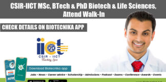 CSIR-IICT Biotech Jobs