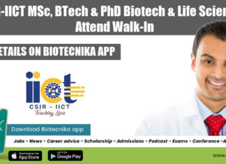 CSIR-IICT Biotech Jobs