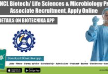 CSIR-NCL Biotech/ Life Sciences & Microbiology Project Associate Recruitment, Apply Online CSIR-NCL Project Vacancy