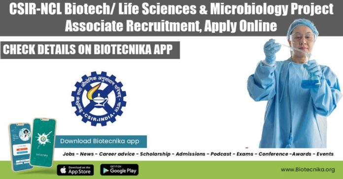 CSIR-NCL Project Vacancy