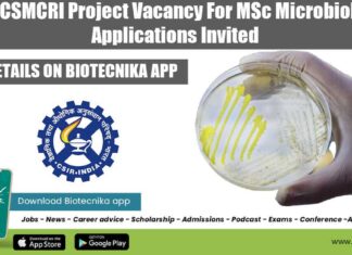 CSMCRI Microbiology Project Vacancy