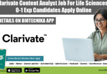 Clarivate Content Analyst Job For Life Sciences – 0-1 Exp Candidates Apply Online Clarivate Content Analyst Job