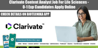 Clarivate Content Analyst Job