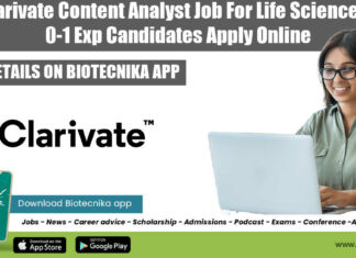 Clarivate Content Analyst Job