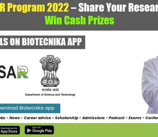 DST AWSAR Program 2022 – Share Your Research Story & Win Cash Prizes DST AWSAR Program 2022