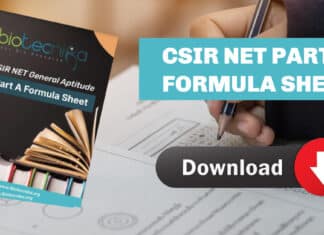 CSIR NET Part A Formula