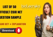 CSIR NET Tough Questions