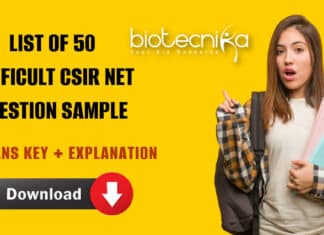 CSIR NET Tough Questions