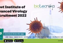Govt Institute of Advanced Virology – IAV PhD Scientist Position Recruitment 2022 Institute of Advanced Virology Job