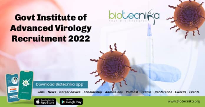 Institute of Advanced Virology Job
