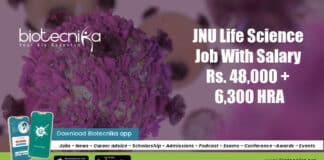 JNU Life Science Job