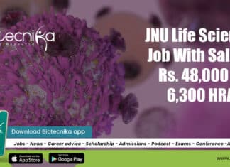 JNU Life Science Job