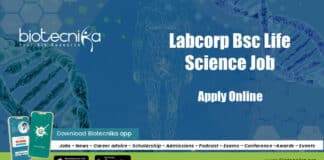 Bsc Life Science Job