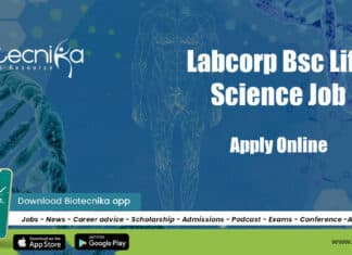 Bsc Life Science Job
