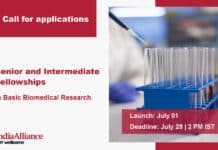 DBT/Wellcome Trust India Alliance Senior and Intermediate Fellowships 2022 – Call For Applications India Alliance Fellowships 2022