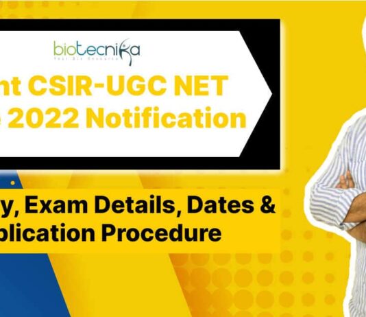 Joint CSIR-UGC NET June 2022 Notification – Eligibility, Exam Details, Dates & Application Procedure CSIR NET June 2022 Exam Notification Released - Registrations Open, Application Form Available