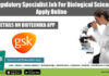 GSK Regulatory Specialist Job For Biological Sciences – Apply Online GSK Biological Sciences Job