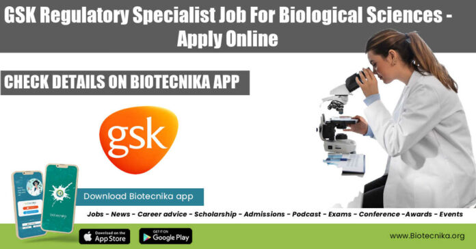 GSK Biological Sciences Job