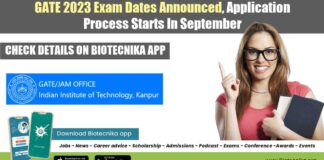 GATE 2023 Exam Dates Announced Biotecnika