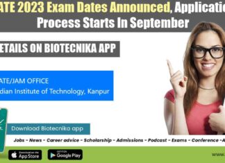 GATE 2023 Exam Dates Announced Biotecnika