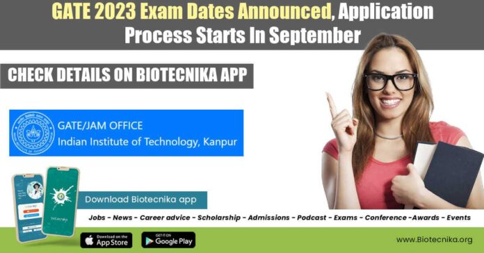 GATE 2023 Exam Dates Announced Biotecnika