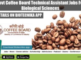 Govt Coffee Board Jobs