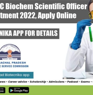 Govt HPPSC Biochem Scientific Officer Recruitment 2022, Apply Online Govt HPPSC Scientific Officer