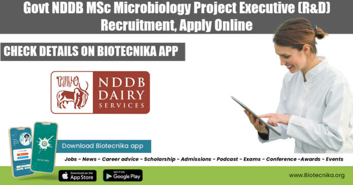 Govt NDDB R&D Vacancy