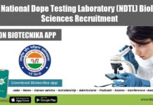 Govt National Dope Testing Laboratory (NDTL) Biological Sciences Recruitment Govt NDTL Deputation Vacancies