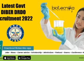 DRDO DIBER Recruitment 2022