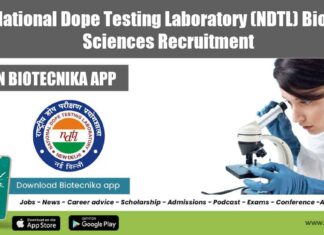 Govt NDTL Deputation Vacancies